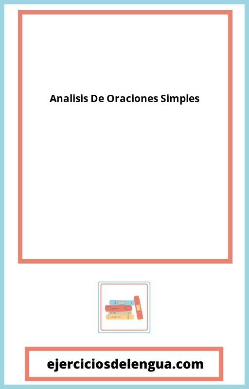 Analisis De Oraciones Simples PDF