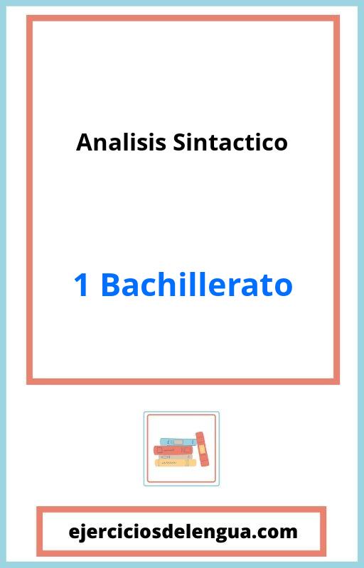 Analisis Sintactico 1 Bachillerato Ejercicios Resueltos PDF