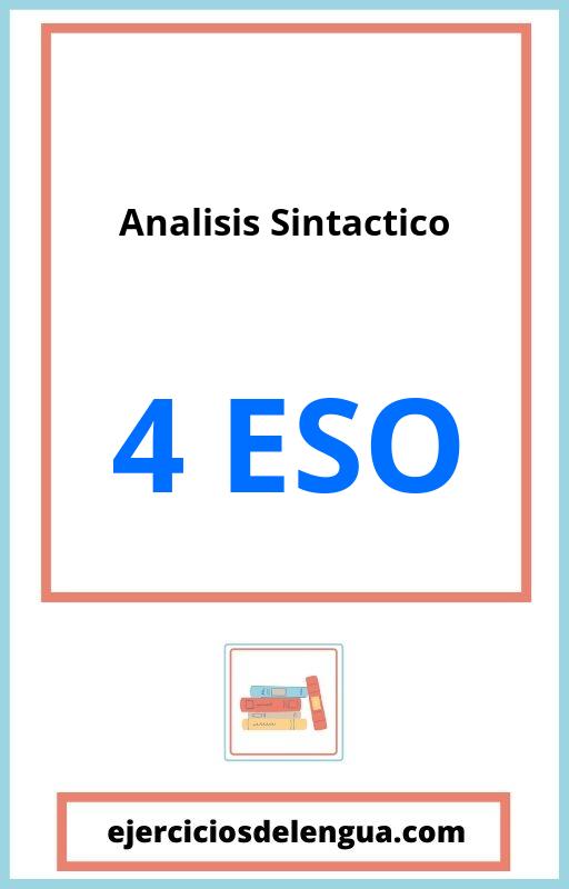 Analisis Sintactico 4 Eso Ejercicios Resueltos PDF