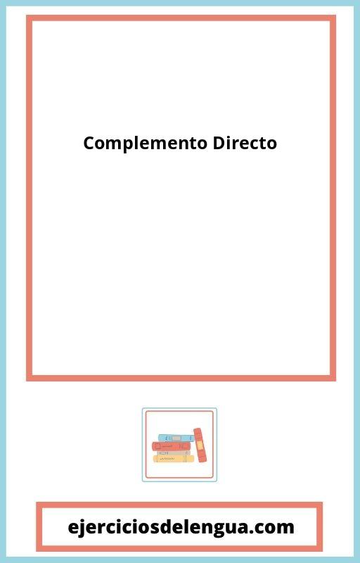 Ejercicios Complemento Directo