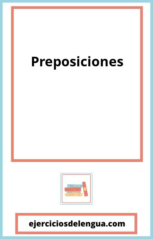 Ejercicios De Preposiciones PDF