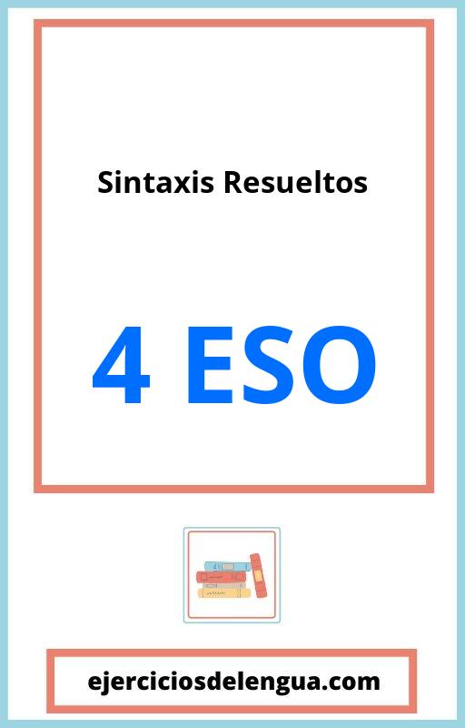 Ejercicios De Sintaxis Resueltos 4 Eso 】 2024