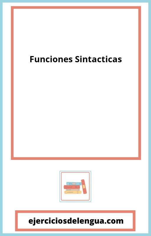 Ejercicios Funciones Sintacticas PDF