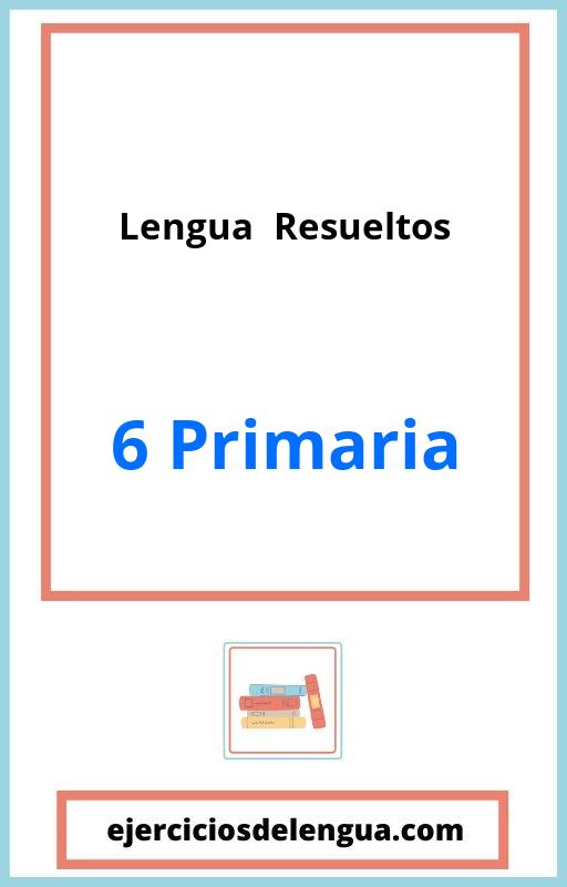Ejercicios Lengua 6 Primaria Resueltos