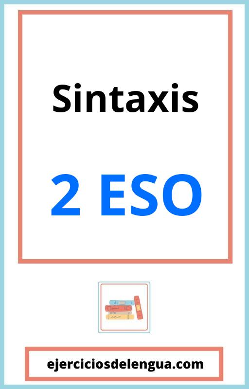 Ejercicios Sintaxis 2 Eso PDF