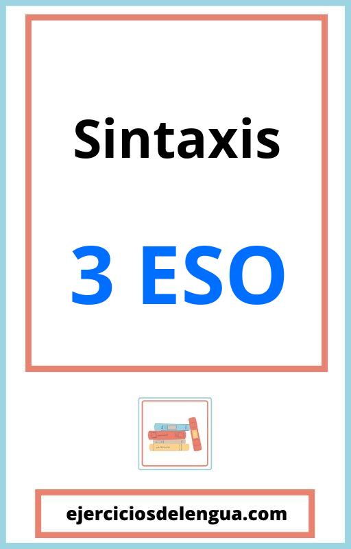 Ejercicios Sintaxis 3 Eso PDF