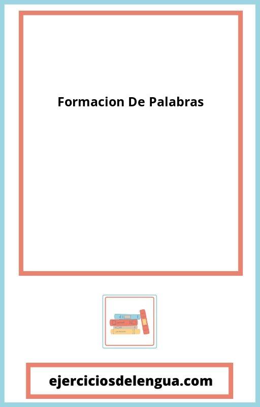 Formacion De Palabras Ejercicios Resueltos PDF