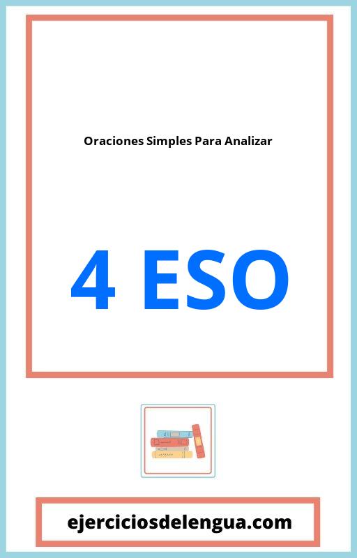Oraciones Simples Para Analizar 4 Eso PDF
