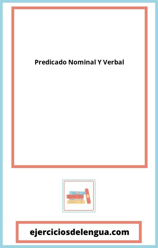 Predicado Nominal Y Verbal Ejercicios Resueltos