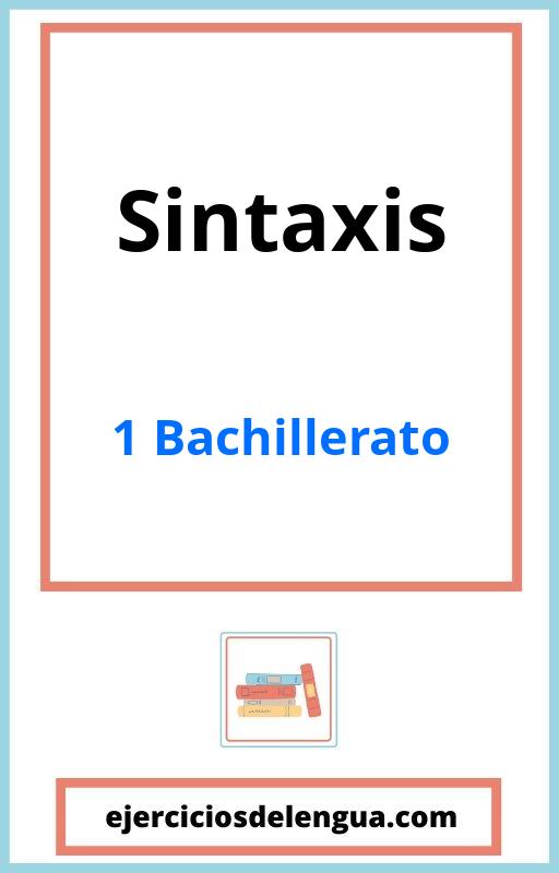 Sintaxis 1 Bachillerato Ejercicios Resueltos PDF