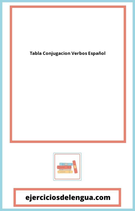 Tabla Conjugacion Verbos Español PDF